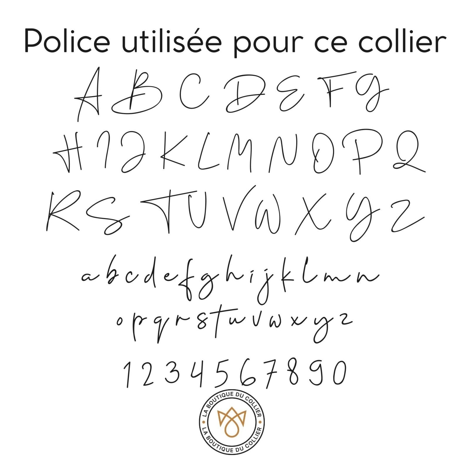 Collier prénom personnalisé avec pierre de naissance, modèle Marquise