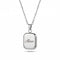 Collier prénom personnalisé pour homme, pendentif carré poli miroir avec gravure, en acier inoxydable