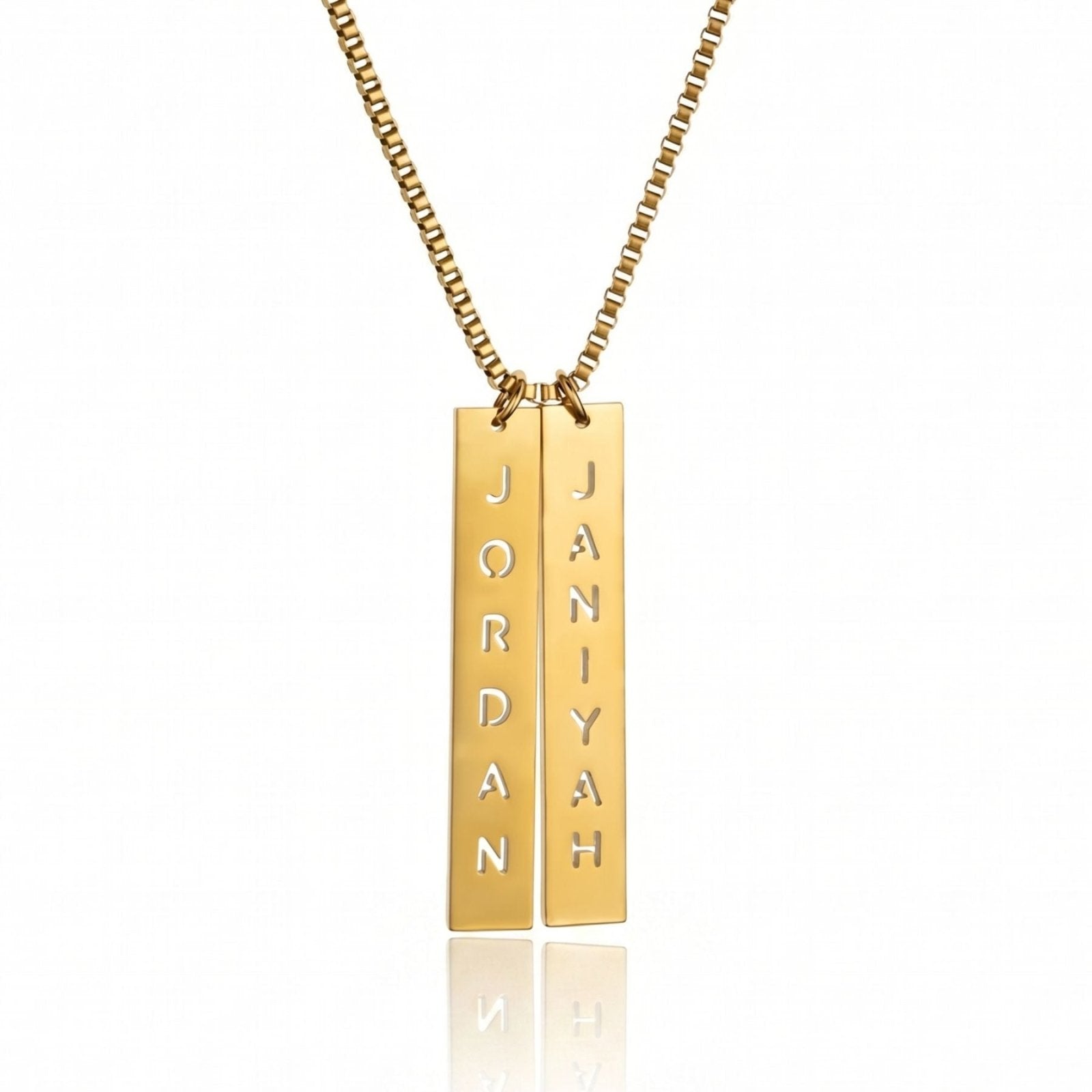 Collier prénom personnalisé pour homme, pendentif plaque rectangulaire, chaîne vénitienne