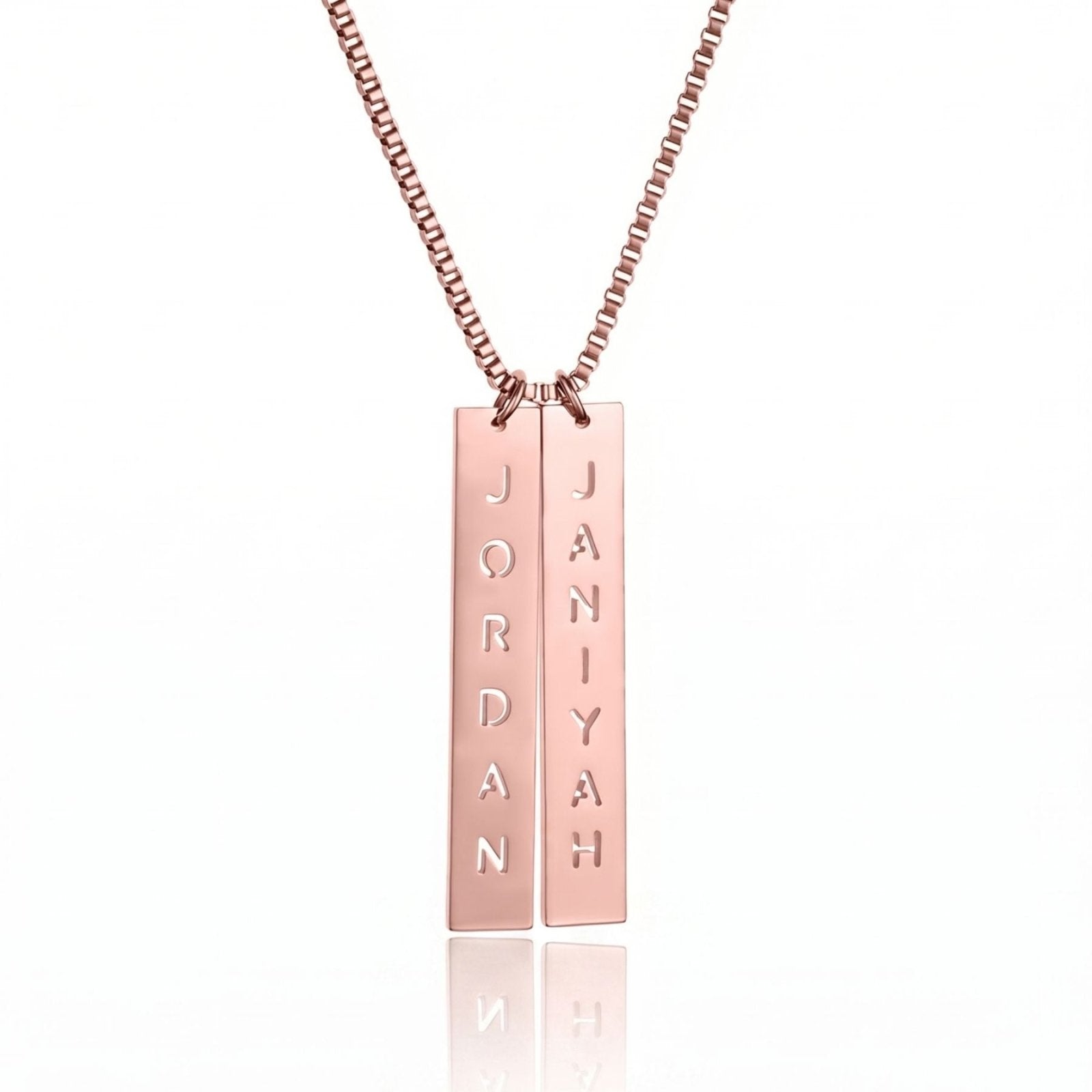 Collier prénom personnalisé pour homme, pendentif plaque rectangulaire, chaîne vénitienne