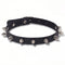 Collier punk en cuir pour femme, avec plusieurs clous coniques gothiques