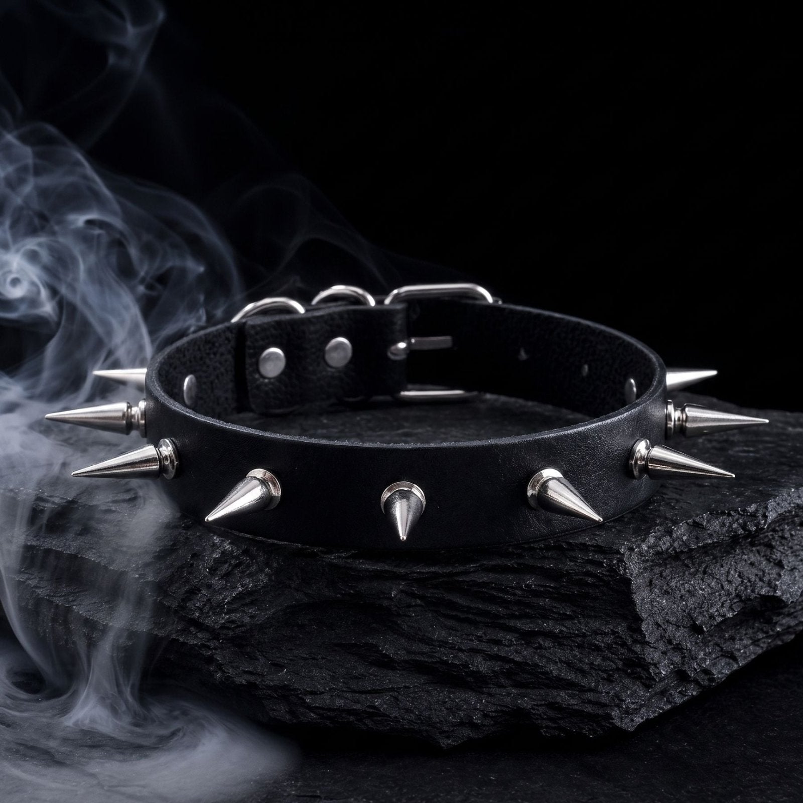 Collier punk unisexe en cuir, style gothique, design original et tendance