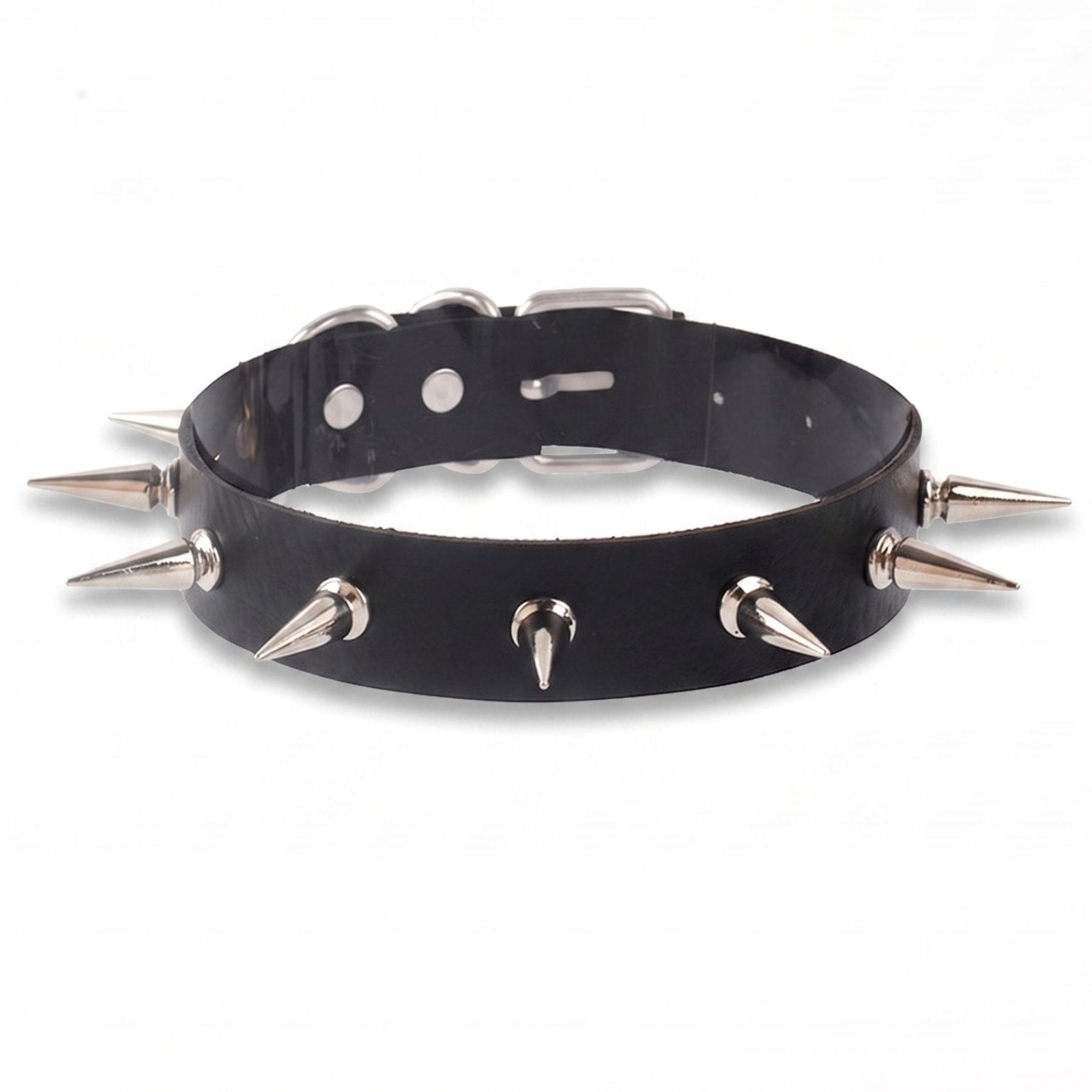 Collier punk unisexe en cuir, style gothique, design original et tendance