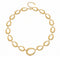 Collier ras de cou à maillons ovales pour femme, en acier inoxydable, design géométrique élégant et moderne