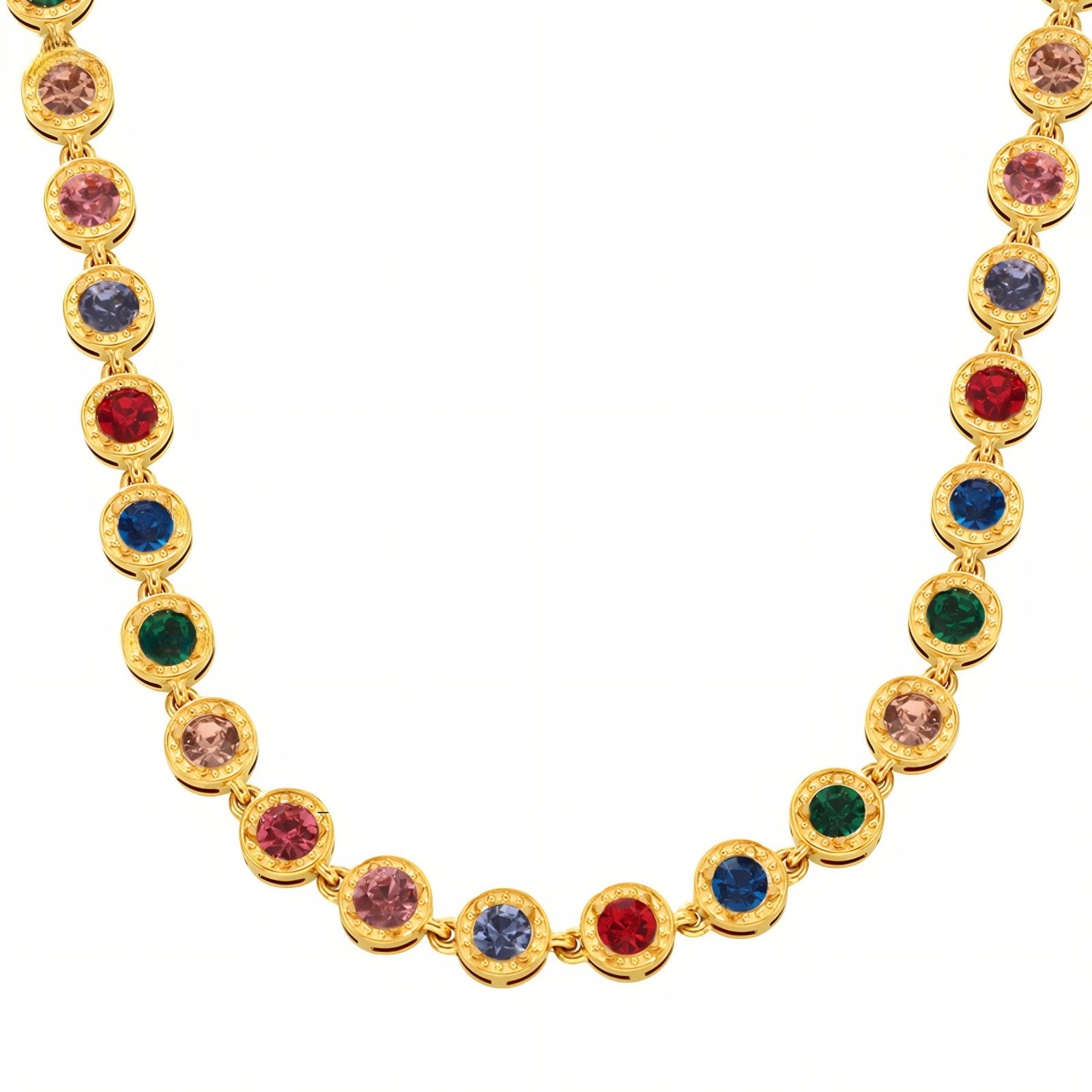 Collier ras - de - cou élégant pour femme, en acier inoxydable et zircon multicolore ou blanc