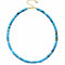 Collier ras - de - cou en pierres de turquoise naturelle, perles cylindriques, style bohème