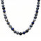 Collier ras - de - cou en pierres naturelles, Lapis - Lazuli et Jaspe zébré, perles 8 mm