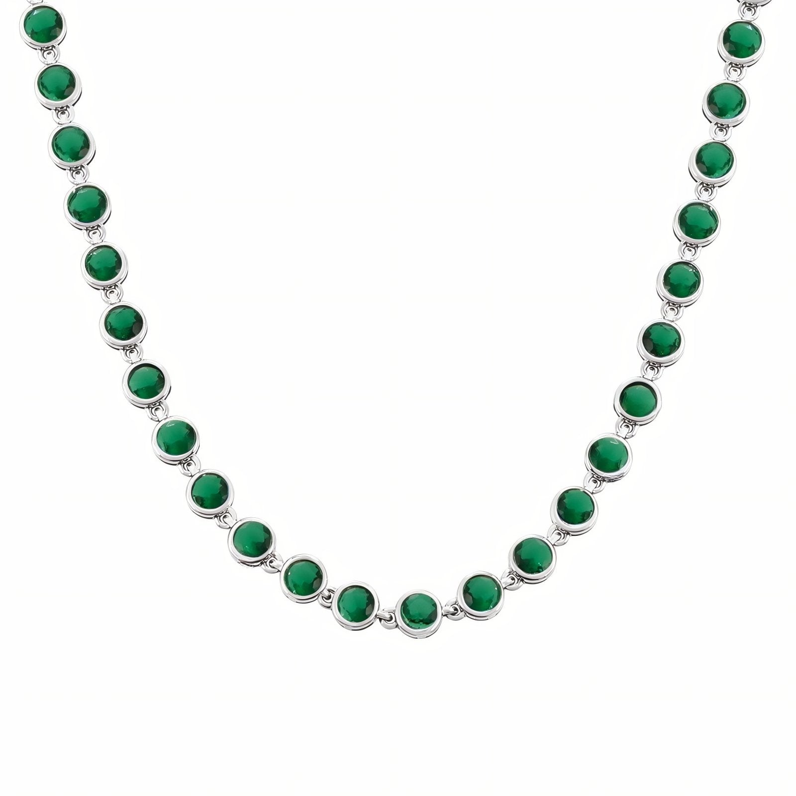 Collier ras - de - cou glamour pour femme, maille sertie avec zircon, en acier inoxydable