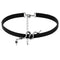 Collier ras de cou gothique serpent pour femme, en simili cuir noir