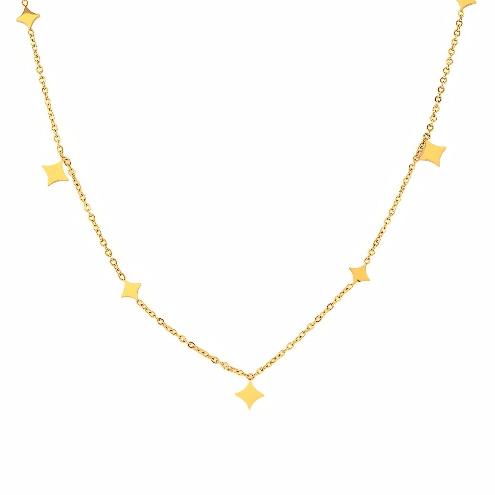 Collier ras - du - cou à pampilles pour femme, en acier inoxydable, style minimaliste