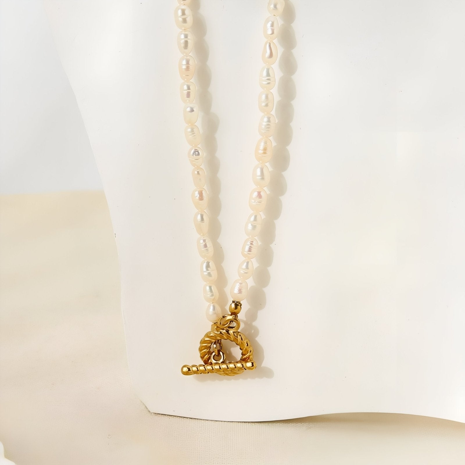 Collier ras - du - cou baroque pour femme, en perles d’eau douce , style vintage