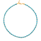 Collier ras - du - cou en pierre naturelle, perles tubes et finitions dorées pour femme, modèle Malika