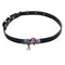 Collier ras-du-cou gothique pour femme, en simili cuir noir, avec cristal décoratif