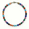 Collier ras - du - cou multicolore en pierres naturelles, 7 chakras, perles carrées multicolores