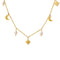 Collier ras - du - cou pour femme, avec perles de nacre et pendentifs lune et étoile, en acier inoxydable