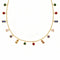 Collier ras - du - cou pour femme, avec zircon multicolores, en acier inoxydable