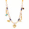 Collier ras - du - cou pour femme, pendentif cœur, avec perles d’eau douce, en acier inoxydable