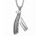 Collier rasoir de barbier pour homme, en acier inoxydable, pendentif rasoir de coiffeur au style vintage