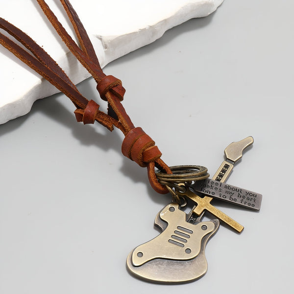 Colier Homme Pendentif Homme Plaque Militaire – Acier Inoxydable Argenté, Câbles Noirs Pendentif Croix