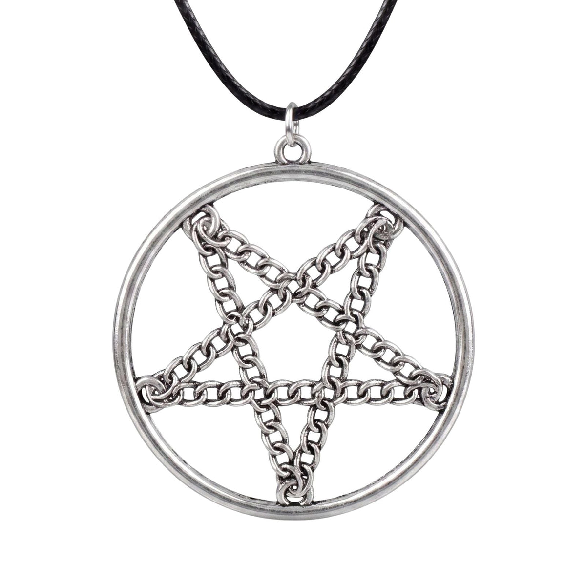 Collier satanique pentagramme unisexe, en alliage de zinc, style gothique