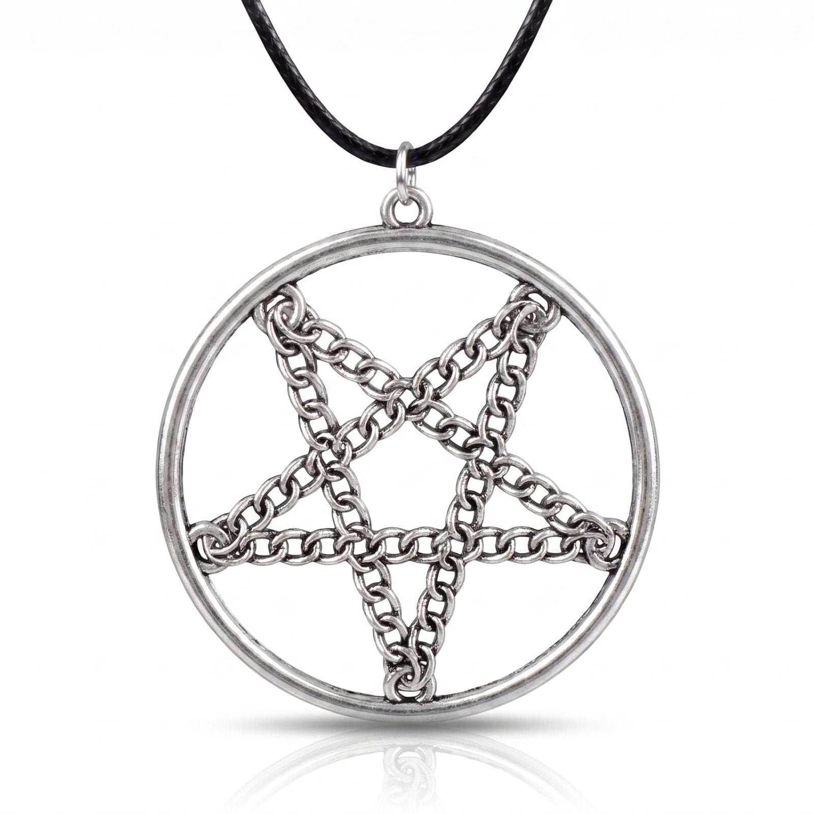 Collier satanique pentagramme unisexe, en alliage de zinc, style gothique