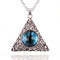 Collier satanique unisexe, en alliage de zinc, avec pendentif oeil de sauron triangulaire