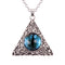 Collier satanique unisexe, en alliage de zinc, avec pendentif oeil de sauron triangulaire