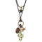 Collier sautoir bohème, pendentif clé de sol, perles en bois et étoile, cordon marron