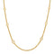 Collier sautoir or pour femme, ovales pavés de zircons, en acier inoxydable