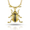 Collier scarabée or pour femme, en alliage de zinc, style gothique