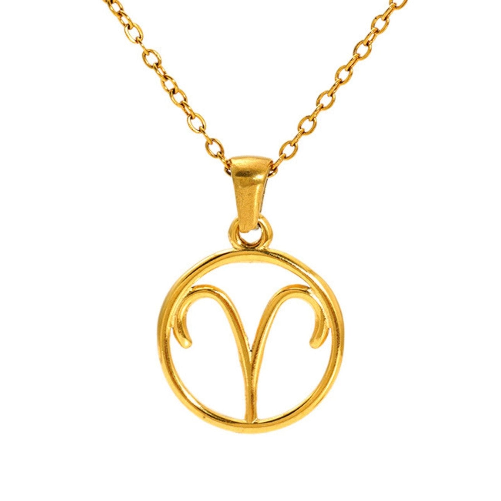 Collier signe astrologique femme, pendentif zodiaque en acier inoxydable plaqué or, style minimaliste
