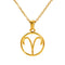 Collier signe astrologique femme, pendentif zodiaque en acier inoxydable plaqué or, style minimaliste