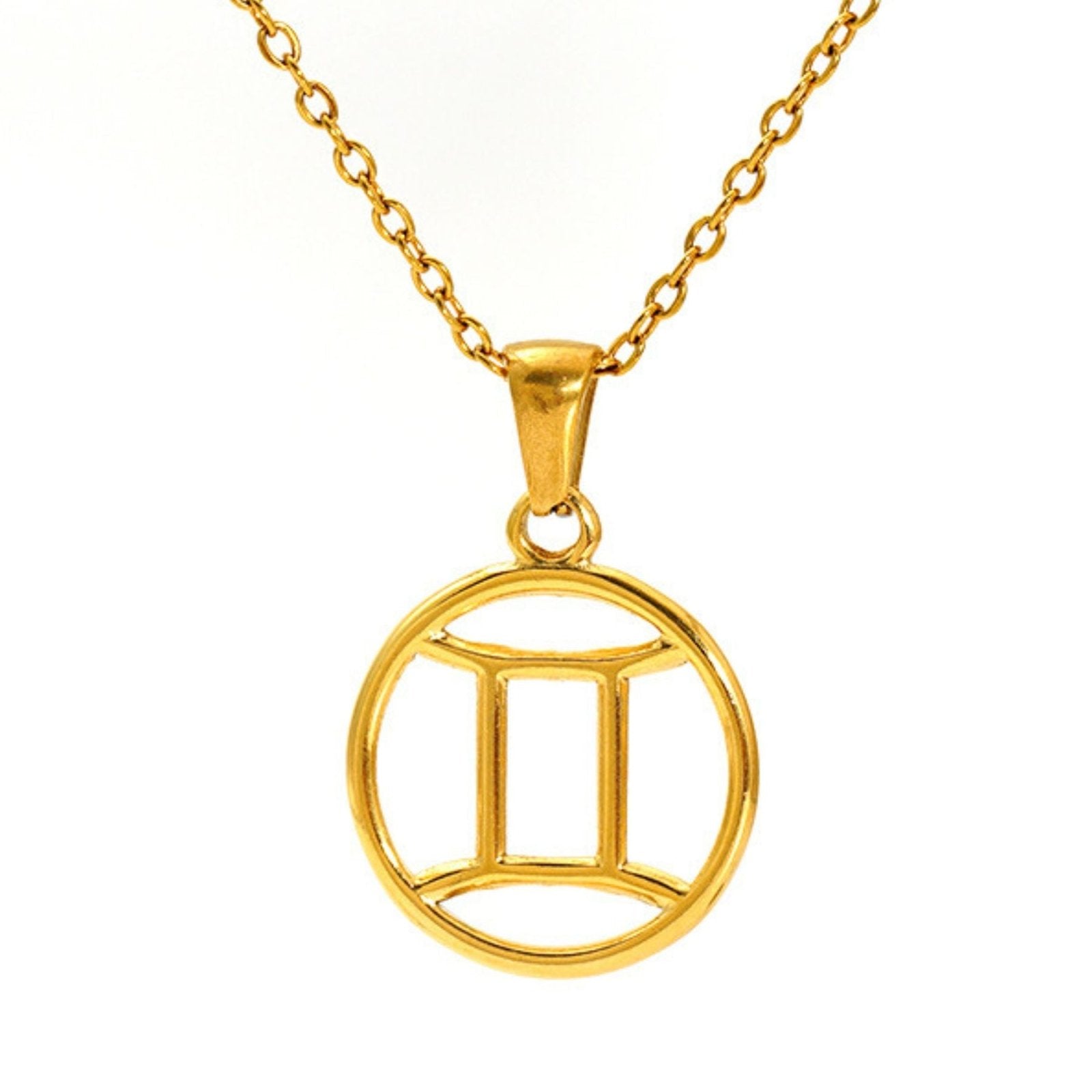 Collier signe astrologique femme, pendentif zodiaque en acier inoxydable plaqué or, style minimaliste