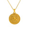 Collier signe astrologique personnalisé, pendentif en acier inoxydable plaqué or 18K avec symbole du zodiaque