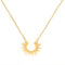 Collier soleil stylisé en acier inoxydable doré, bijou bohème pour femme moderne, modèle Sola