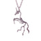 Collier squelette licorne unisexe, en alliage de zinc, vintage