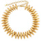 Collier statement ras - du - cou, maille ovale dorée ou argentée, en acier inoxydable