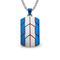 Collier streetwear homme, pendentif géométrique multicolore en acier brossé, modèle Malcolm