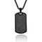 Collier style armée noir, plaque en acier et fibre de carbone, pour homme, modèle Marshall