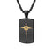 Collier style militaire, gravé d'une étoile, serti d’un zircon cubique, modèle Slade