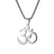 Collier symbole Om mixte, en acier inoxydable, symbole spirituel