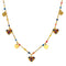 Collier tendance pour femme, acier inoxydable, pendentifs cœurs émaillés et zircons multicolores