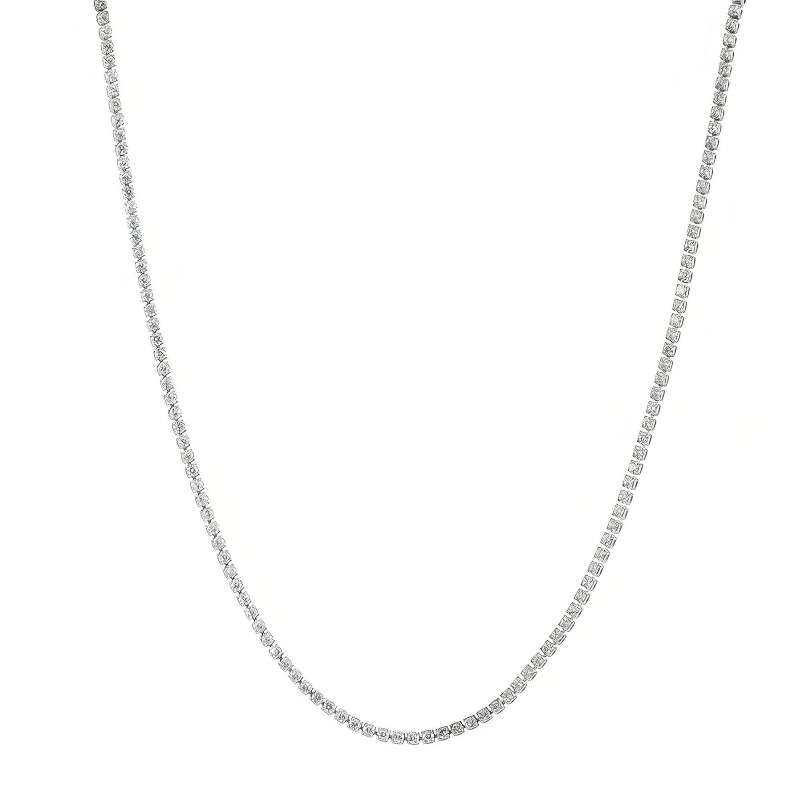 Collier tennis réglable, zircon scintillant, 3 finitions modèle Piper