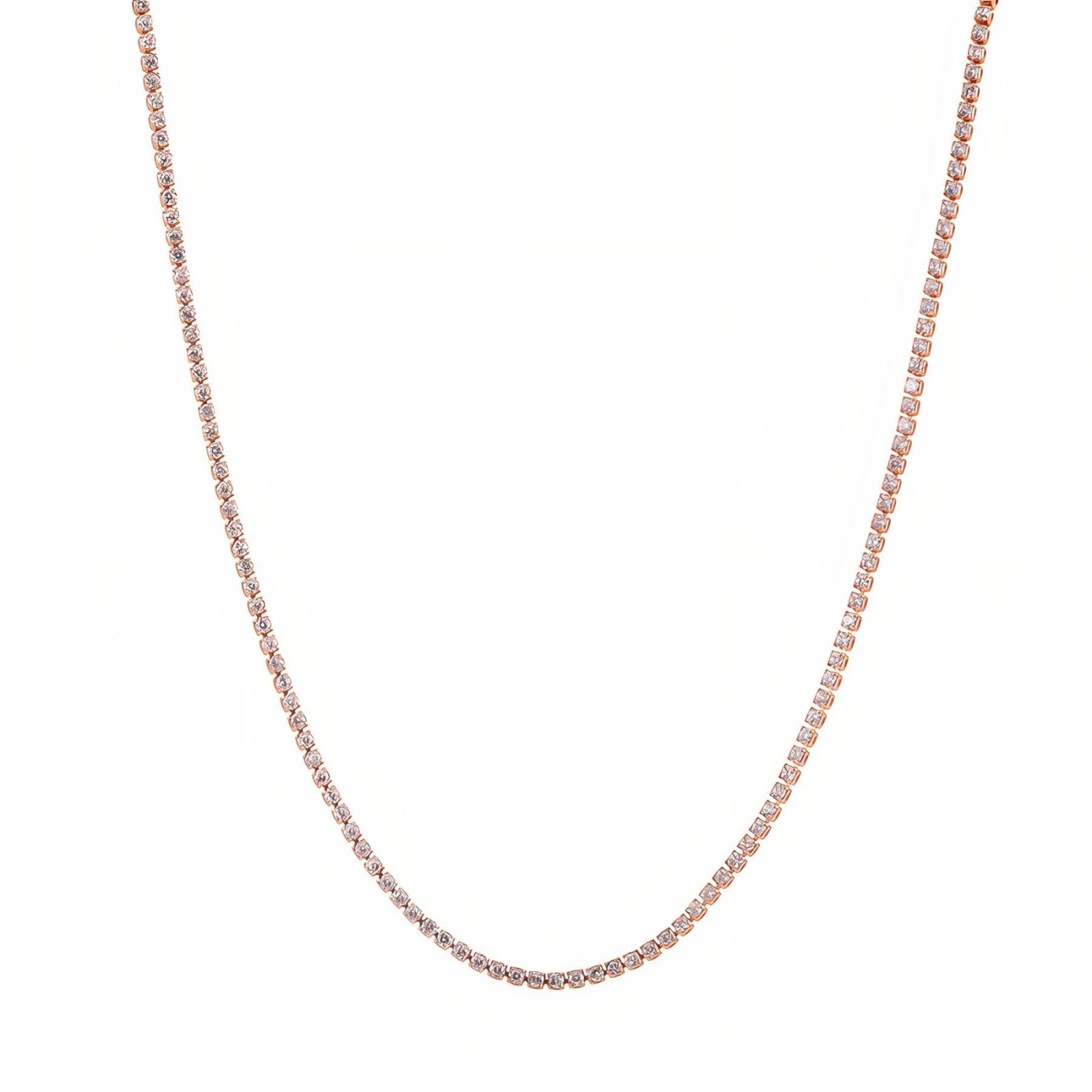 Collier tennis réglable, zircon scintillant, 3 finitions modèle Piper