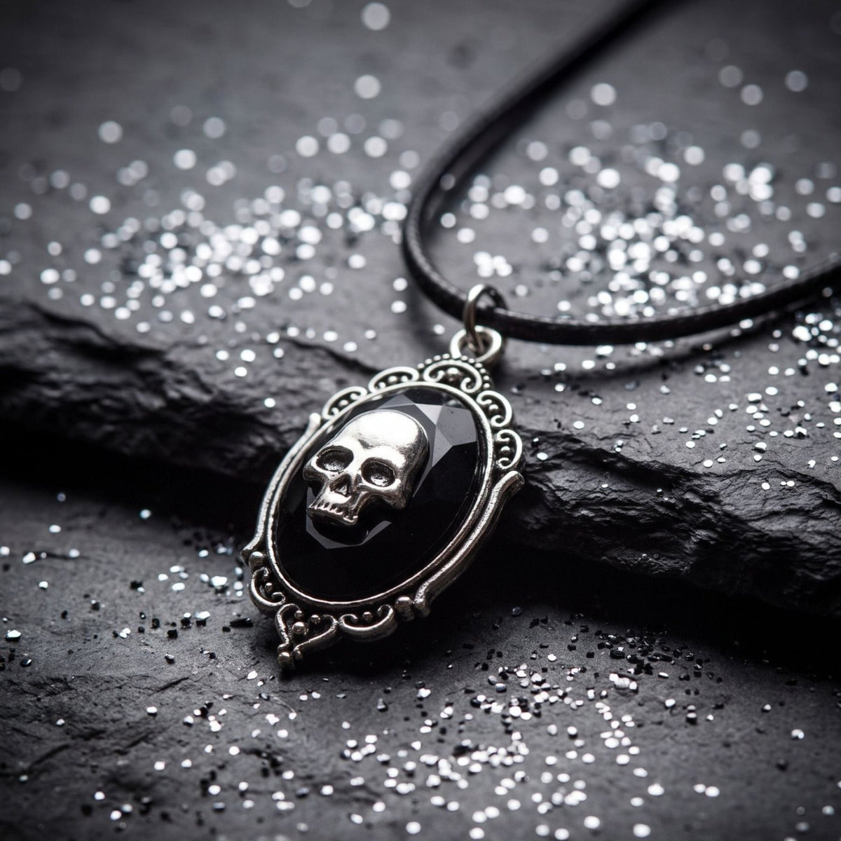 Collier tête de mort victorien pour femme, en alliage de zinc, style gothique