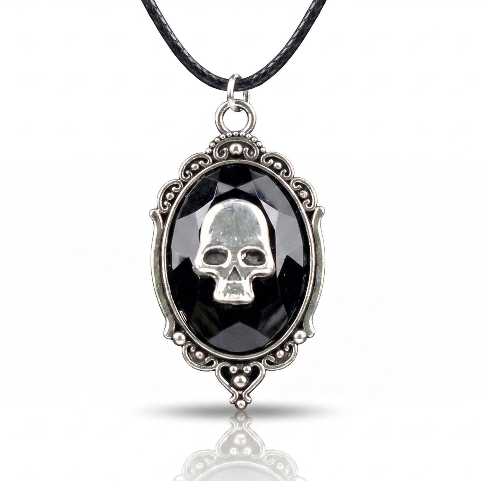 Collier tête de mort victorien pour femme, en alliage de zinc, style gothique