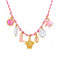 Collier tortue marine pour femme, en acier inoxydable doré, cordon rose avec charms coquillage et perles