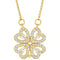 Collier transformable 2 - en - 1, trèfle cœur strass doré, acier inoxydable, modèle Anaé