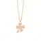 Collier trèfle porte - bonheur en argent 925, serti de zircons, or rose ou argenté, modèle Alaina