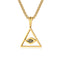 Collier triangle moderne, motif œil protecteur, serti de zircon bleuté, modèle Nazir